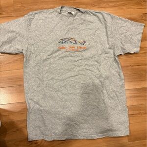 Gray Embroidered Graphic T-Shirt